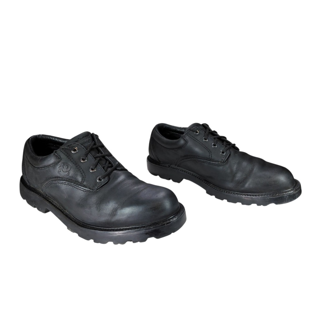 Dunham Ruggards Shoes sz 10D Men Black Waterproof Oxfords Workwear Leather READ